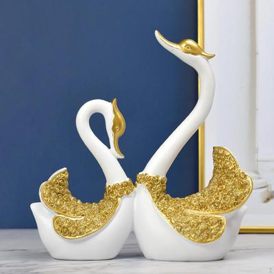 Estátua de Cisne Casal Amantes Figuras de Animais Peça Central quarto de crianças Crianças Quarto Sala de Estar