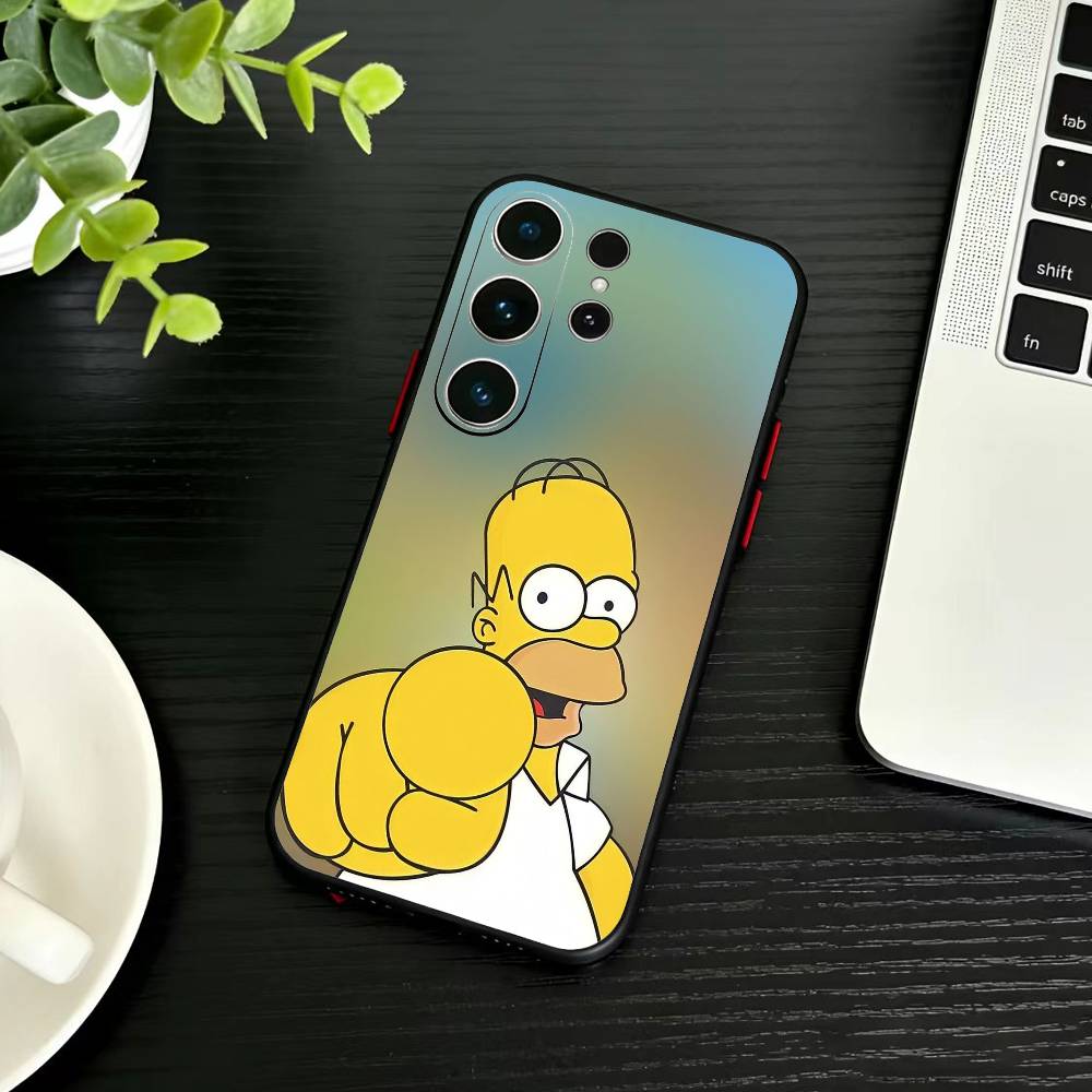 Anime T-The S-Simpsons-s  Phone Case For Samsung S26,S25,S24,S23,S22,S21,S20,Plus,Fe,Lite,Others Black Cover