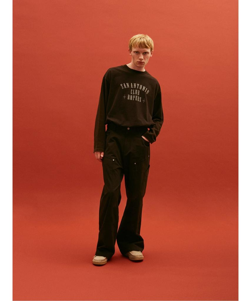 Saendeusaundeu Carpenter Wide Pants Black