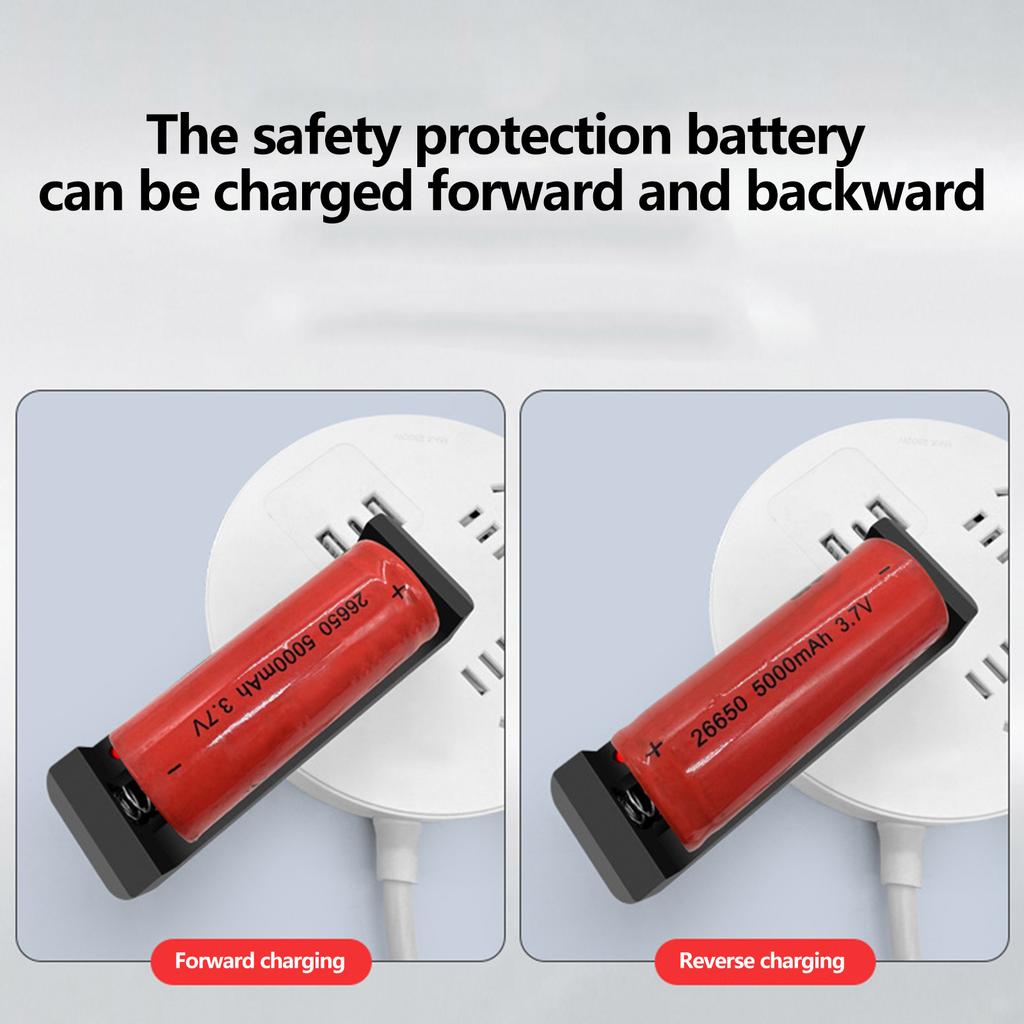 Travel 18650 Battery Charger Slot With Overcharge Protections Wide Voltages Support For 14500 16340 18500 Cells