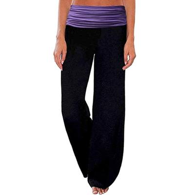 Women's Splicing Yoga Pants Loose Casual Wide Leg Pants Trousers