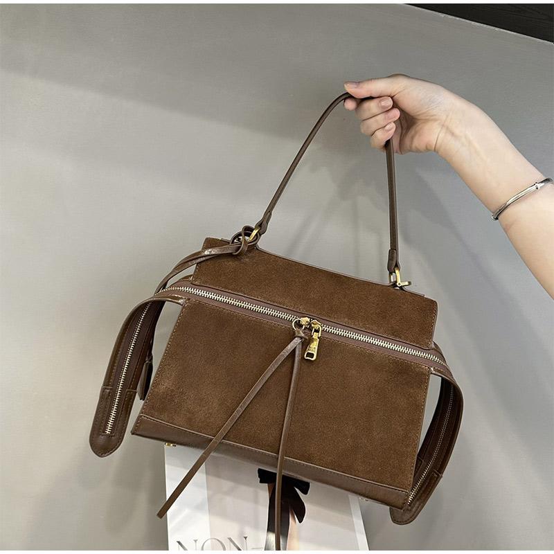 Designer suede bag for women Maillard leather vintage crossbody bag shoulder bags