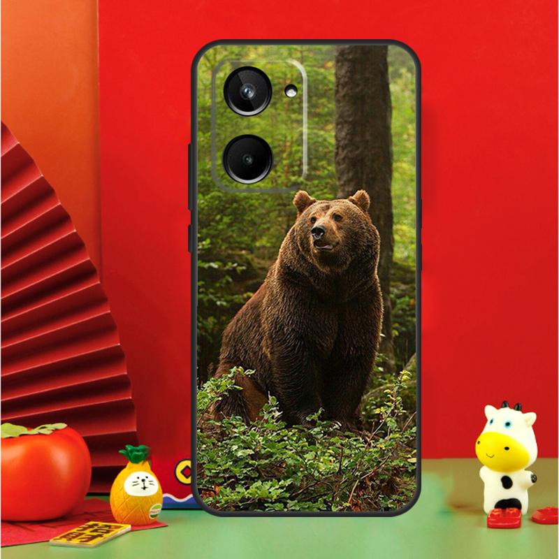 Grizzly Bear For Realme GT6 GT7 15 Pro 10 11 12 13 14 Pro Plus C65 C67 C63 C61 C55 C51 C53 C35 C75 Case