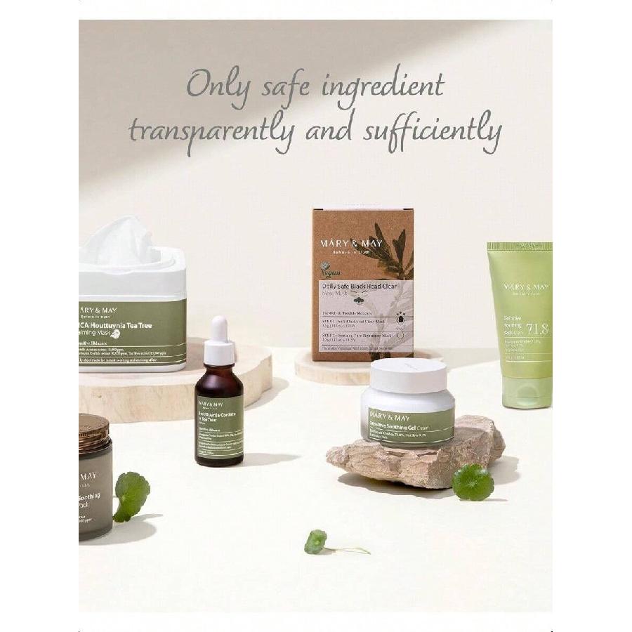 Mary&May Sensitive Soothing Gel Cream 70g/Instant Cooling And Redness Relief, Pore-Tightening Face Cream With Tea Tree And Houttuynia Cordata