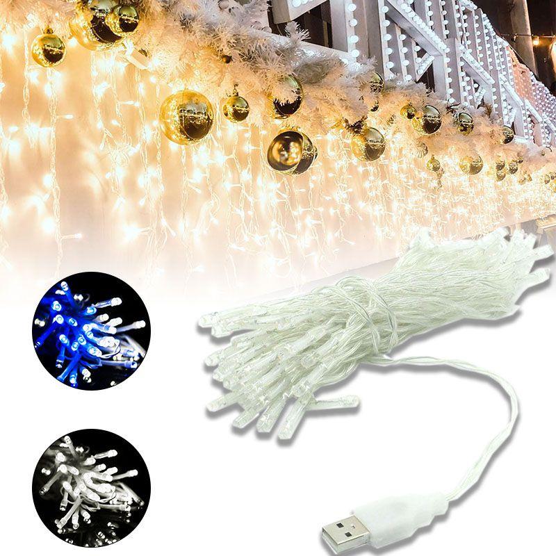 Usb Led String Of Lights With Meteor Shower Effect For Christmas And Holiday Decor