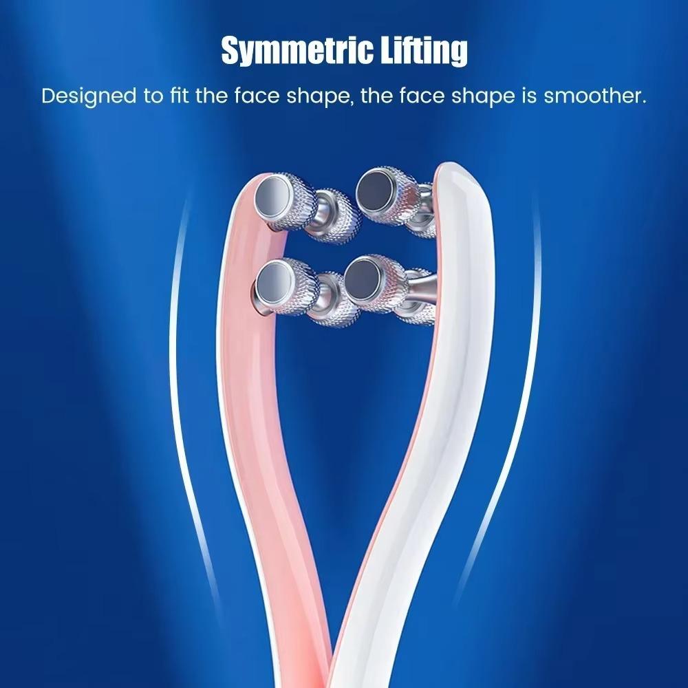 V Face EMS Face Lifting Roller Y Shape Double Chin Remover Manual Facial Massager Device  Home Use