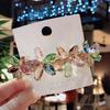 Fashion Crystal Butterfly Hair Clip Large Top Clip Flower Spring Clip Cute Women's Duckbill Clip Headdress