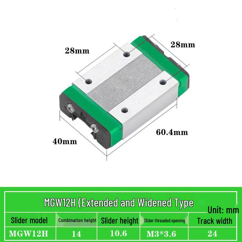 Miniature Linear Guide Block Slider Rail MGN/MGW Series (7C/9C/12C/15C/7H/9H/12H/15H)