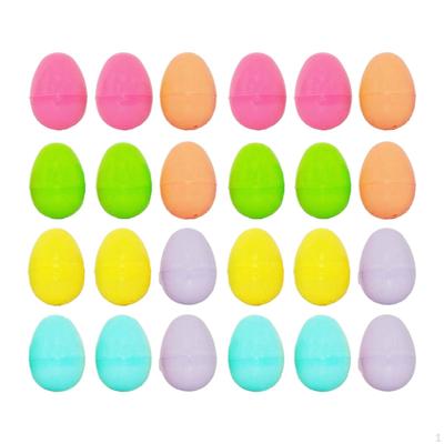 24 Stück Leere Ostereier Sortierte Farben für Überraschungsei Eierschale Befüllbar