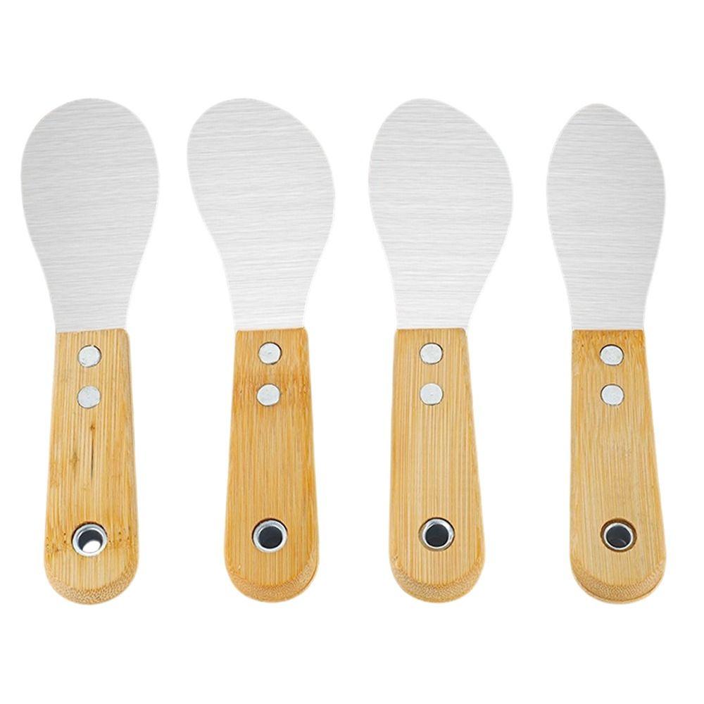 

4PCS Stainless Steel Scraper High Hardness Thickened Glue Scraper Durable Wood Handle Tile Scraper Exterior Wall Gluing 4