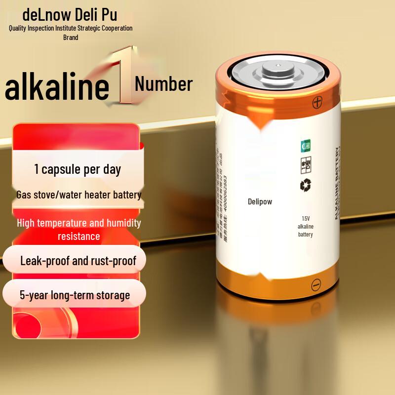 Delipow D Cell 1.5V Alkaline Batteries CN Plug (adapter Included)