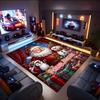 1PC Custom Name Christmas Magic Night Theme Floor Mat Ideal for Living Room, Game Rooms, Office, Bedroom,Floor Mat Playful Design
