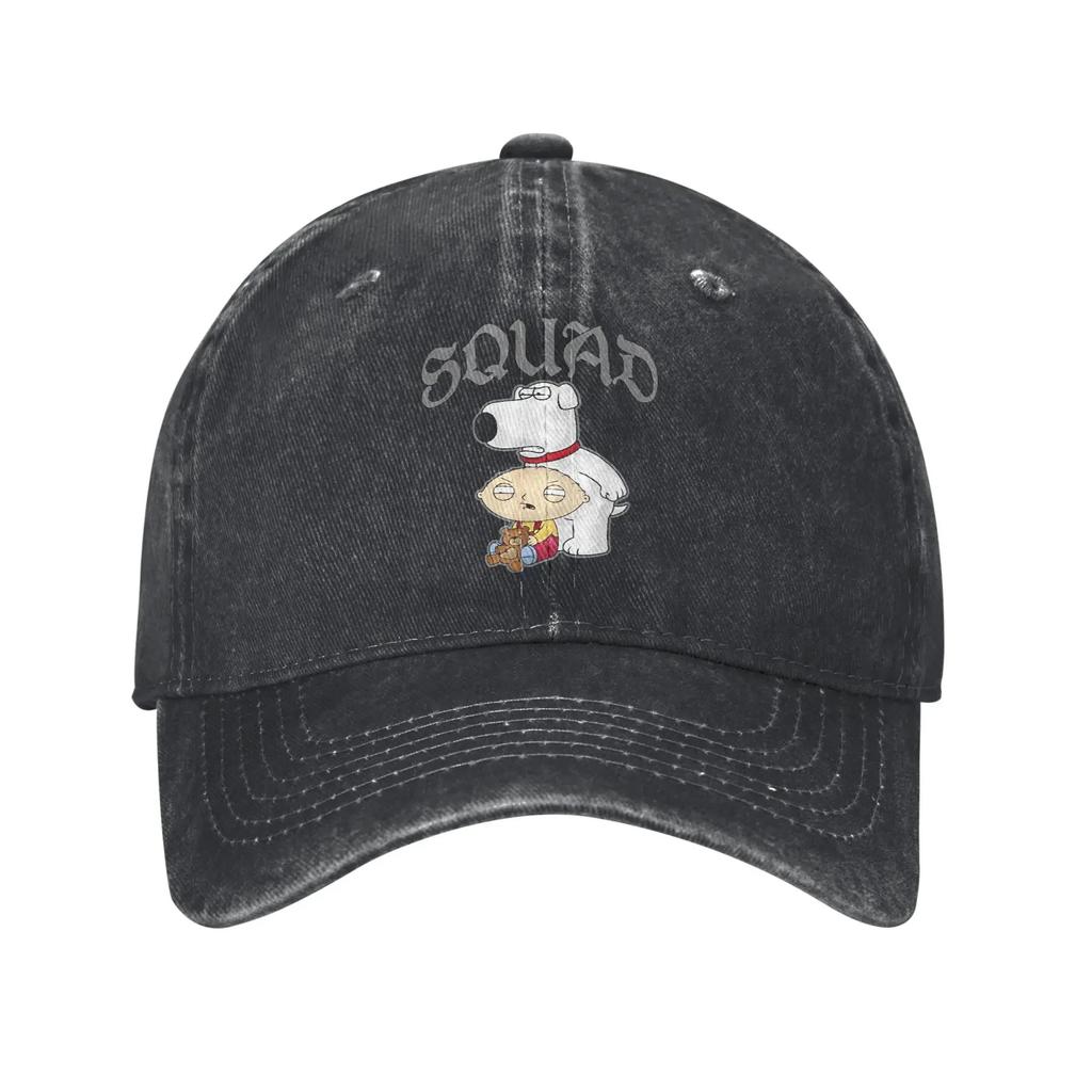 Families Cartoon Iconic Griffin Family Group Baseball Caps Distressed Denim Caps  Vintage Outdoor Workouts Gift Headwear
