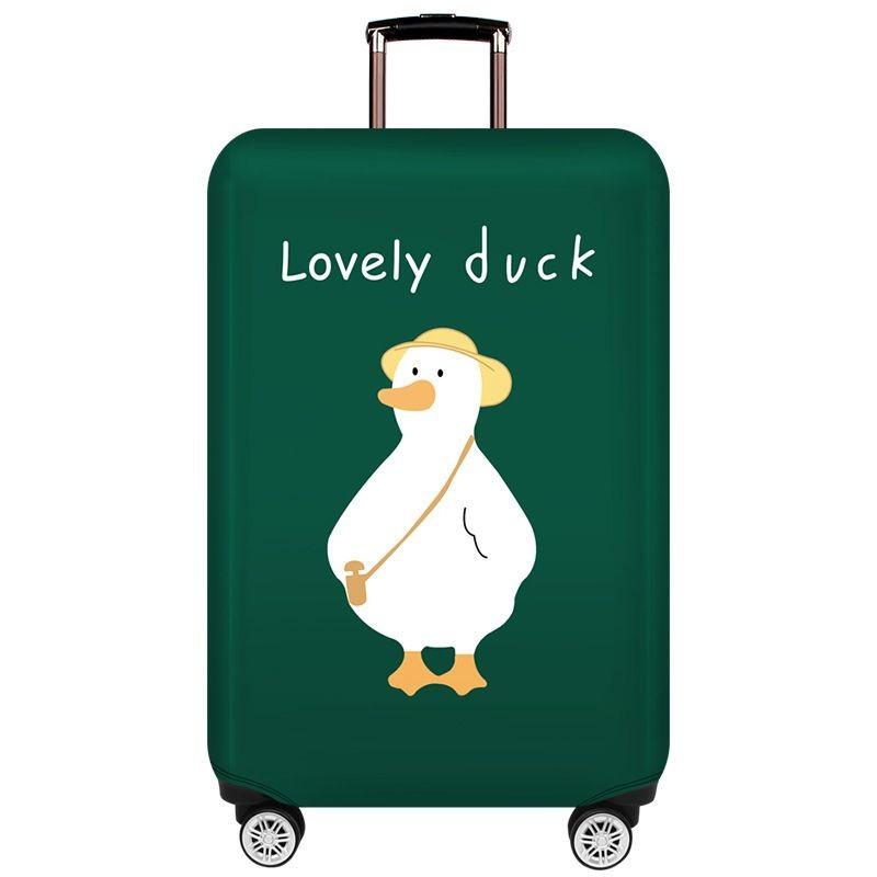 Luggage Case Thin Protective Cover Cartoon Pattern Trolley Travel Leather Box