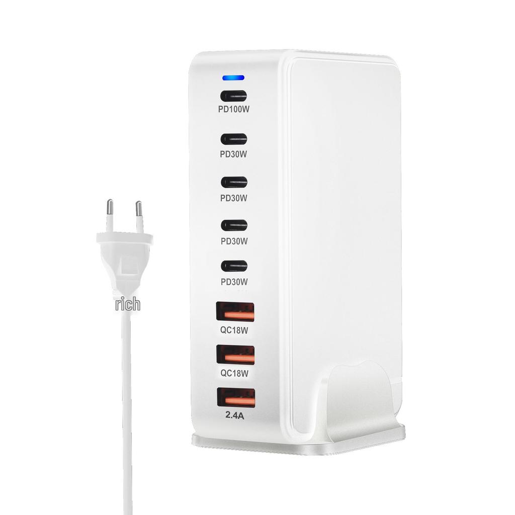 268W Gallium Nitride 8-Port 240W PD Desktop Charger.