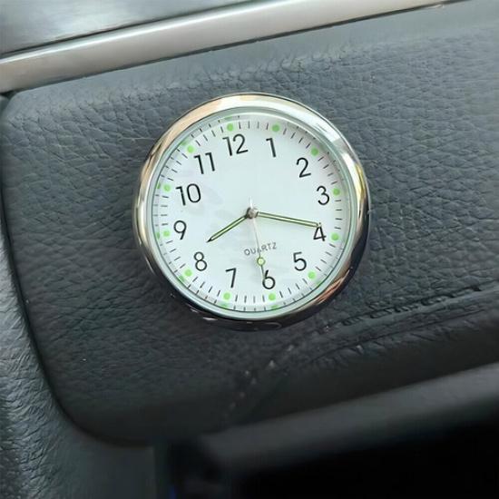 1× Car Interior Clock Dashboard Stick-On Watch Accessories For Truck SUV Vehicle