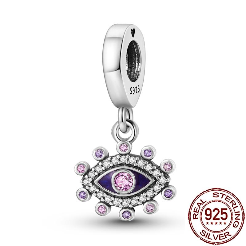 Charms Copper Hamsa Hand All-Seeing Eye Horus Fatima Protection Beads Fit Bracelet Necklace Women Diy Jewelry