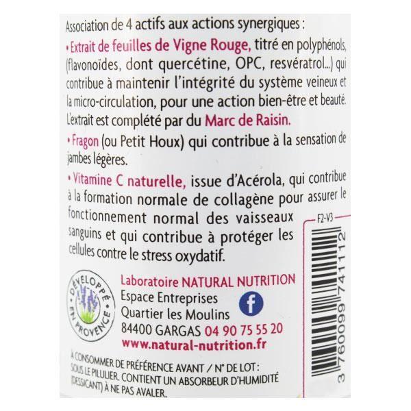 Natural Nutrition Celluveinol Bio 60 gélules