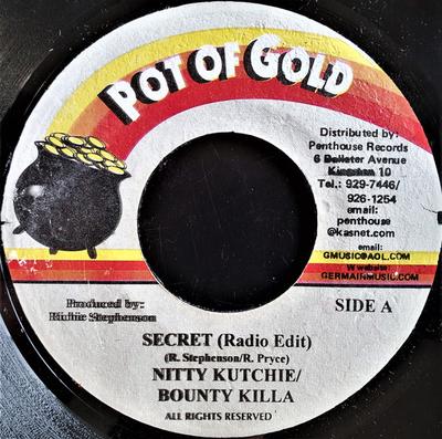 Disque 7 pouces NITTY KUTCHIE / BOUNTY KILLER - Secret NONE Pot Of Gold Jamaïque Reggae, Ska & Dub Occasion