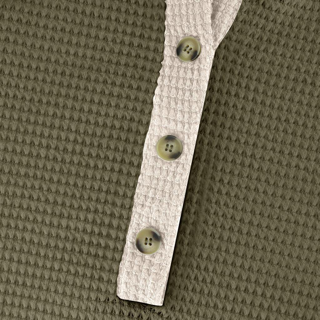 Damska bluza z długim rękawem i ściągaczem w blokach kolorów, z kapturem i guzikami, z dekoltem w serek, w swobodnym stylu