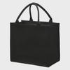 Black Canvas Tote Handbag Durable Large-Capacity 3D Design for Men and Women