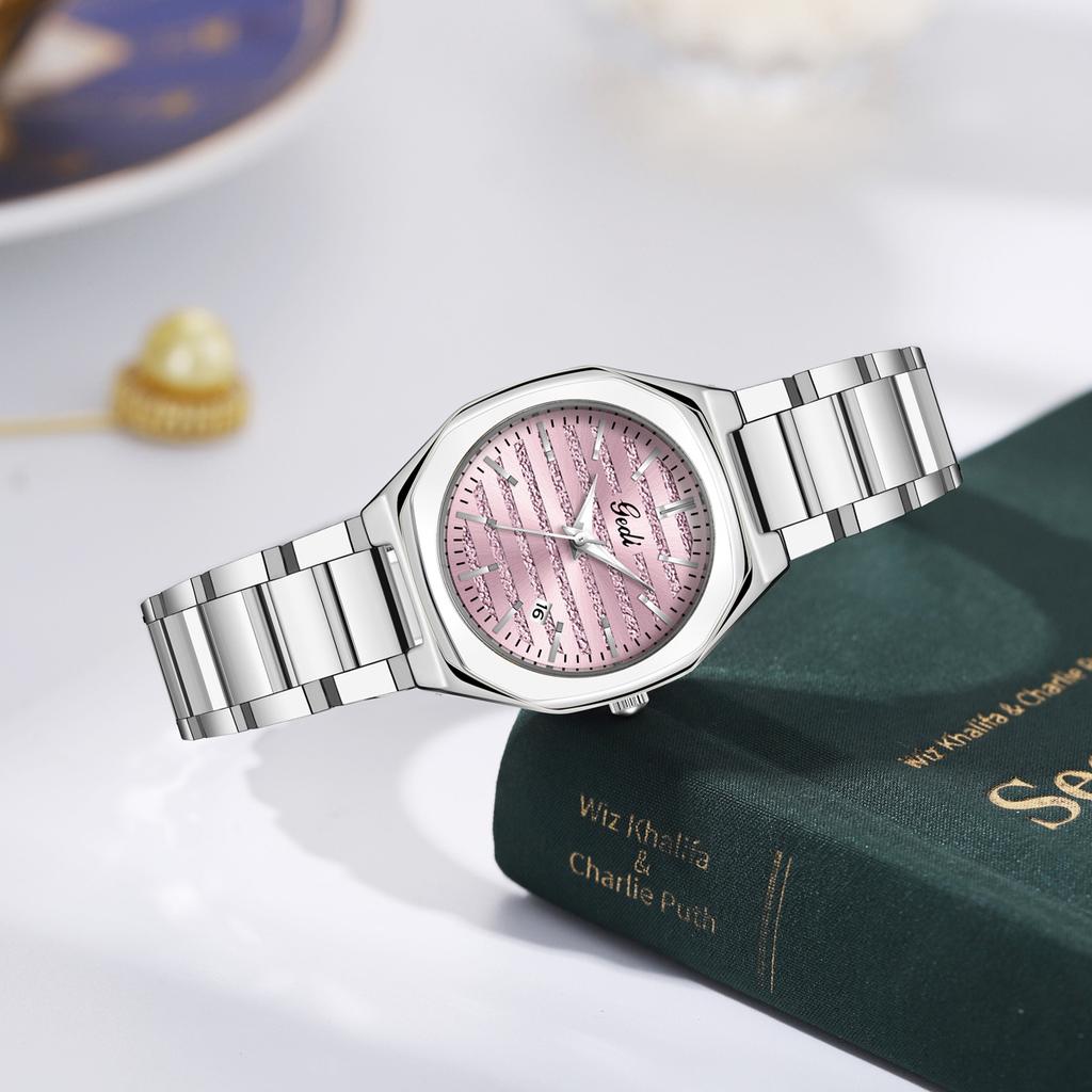 Light Luxury High-End Steel Belt Watch Women'S Calendar High-Value Waterproof Watch Women'S Quartz Watch