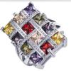 Chenrui Vibrant Square Brick Statement Ring - Trendy European and American Jewelry