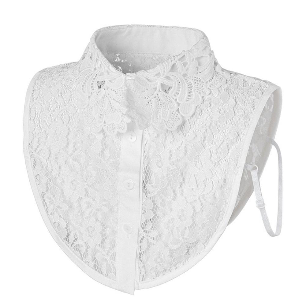 Detachable False Collar White Black Lapel Half Shirt Clothes Accessory Shawl Wrap  Women Girls