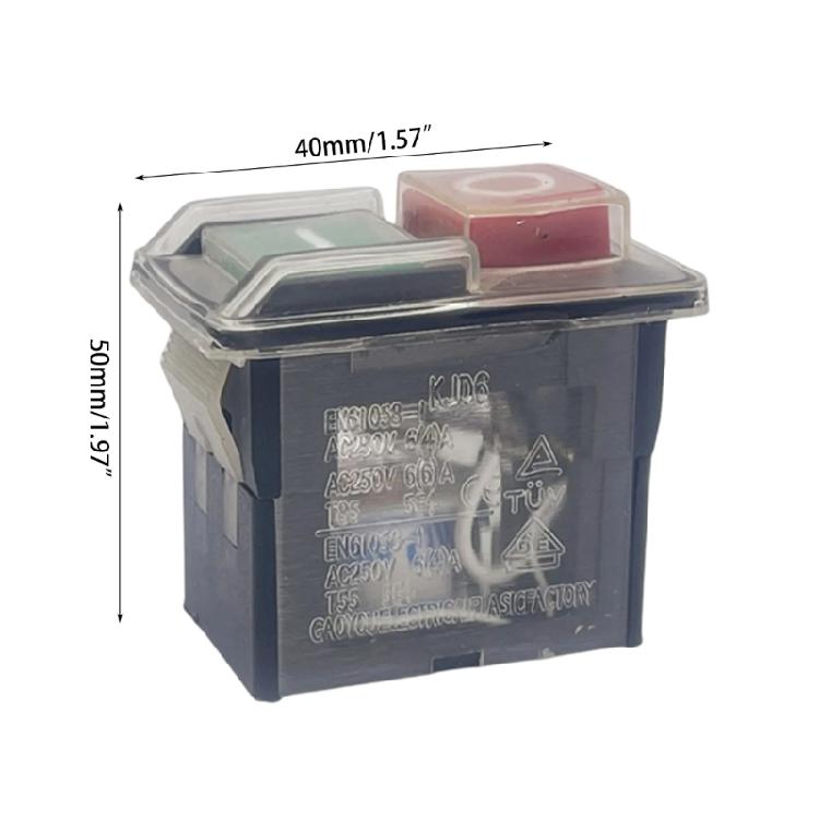 Benutzerfreundlicher Startknopf Wasserdichter Druckknopf Kunststoffschalter für KJD6 6A