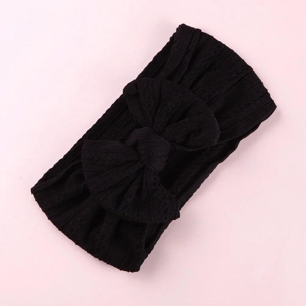 New Baby Headband Child Bowknot Headwear Cables Turban for Girl Hairbands Kids Elastic Bow Headwrap Infant Baby Hair Accessories