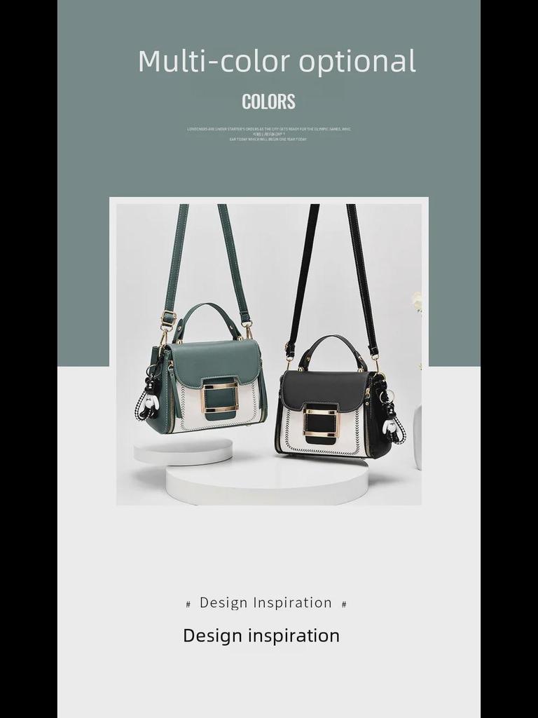 2021 Women's Large-Capacity Shoulder Bag: European & American Fashion, Handheld Messenger Square Bag