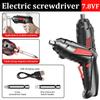 300rpm Cordless Electric Screwdriver Rechargeable Lithium Battery Mini Drill 4.2V Power Tools Set Household Maintenance Repair