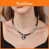 Vintage Heart Shape Necklace With Handcrafted Chain For Women