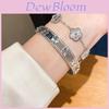Edelstahl Blumenmuster Mode Armreif für Damen und Teenager