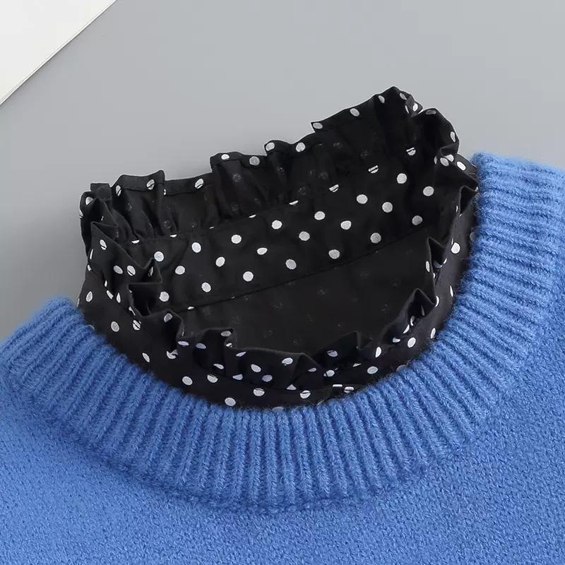 Białe Sztuczne Kołnierzyki Dla Kobiet Krata Klapa Odpinany Kołnierzyk Koszula Koronka Stójka Fałszywy Kołnierzyk Kobieta Zdejmowany Krawat Nep Kraagie