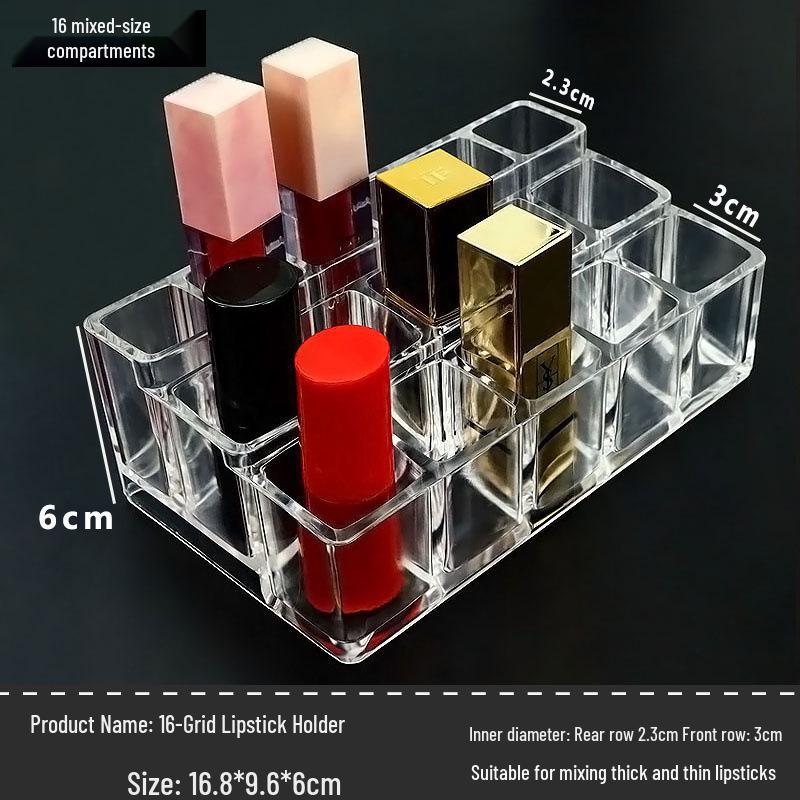 Klarer Acryl-Lippenstift-Displayständer - Mehrloch-Organizer für Kosmetik
