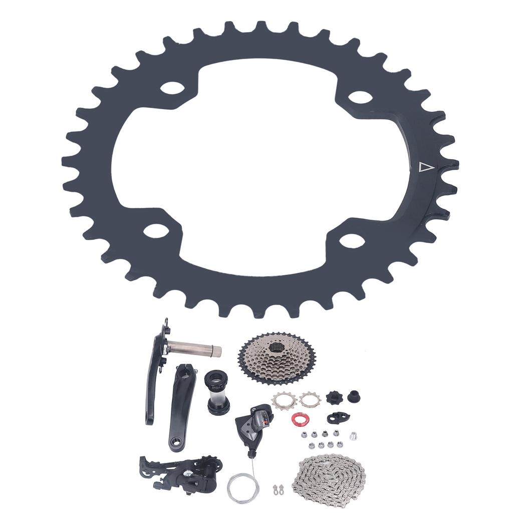 10 Speed Bike Groupset 42T Flywheel Bike Shift Kit Crank Shifter Rear Derailleur Chain Set Chainring 36T