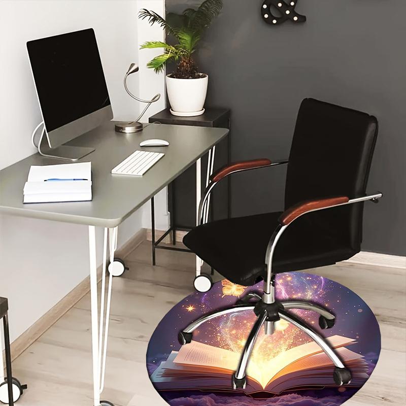 

1pc Office Carpet Chair Mats Magical Illumination Book Perfect for Decorating Office Chairs, Living Rooms, Or Bedrooms 80cm
