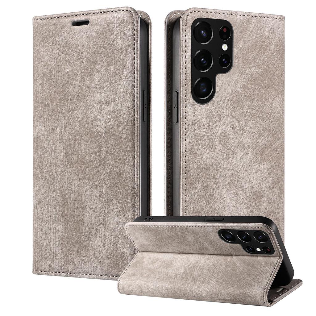 Lærdeksel til Samsung S22Ultra, A20E, A51, S10, S21FE - magnetisk, flip, beskyttelsesdeksel.