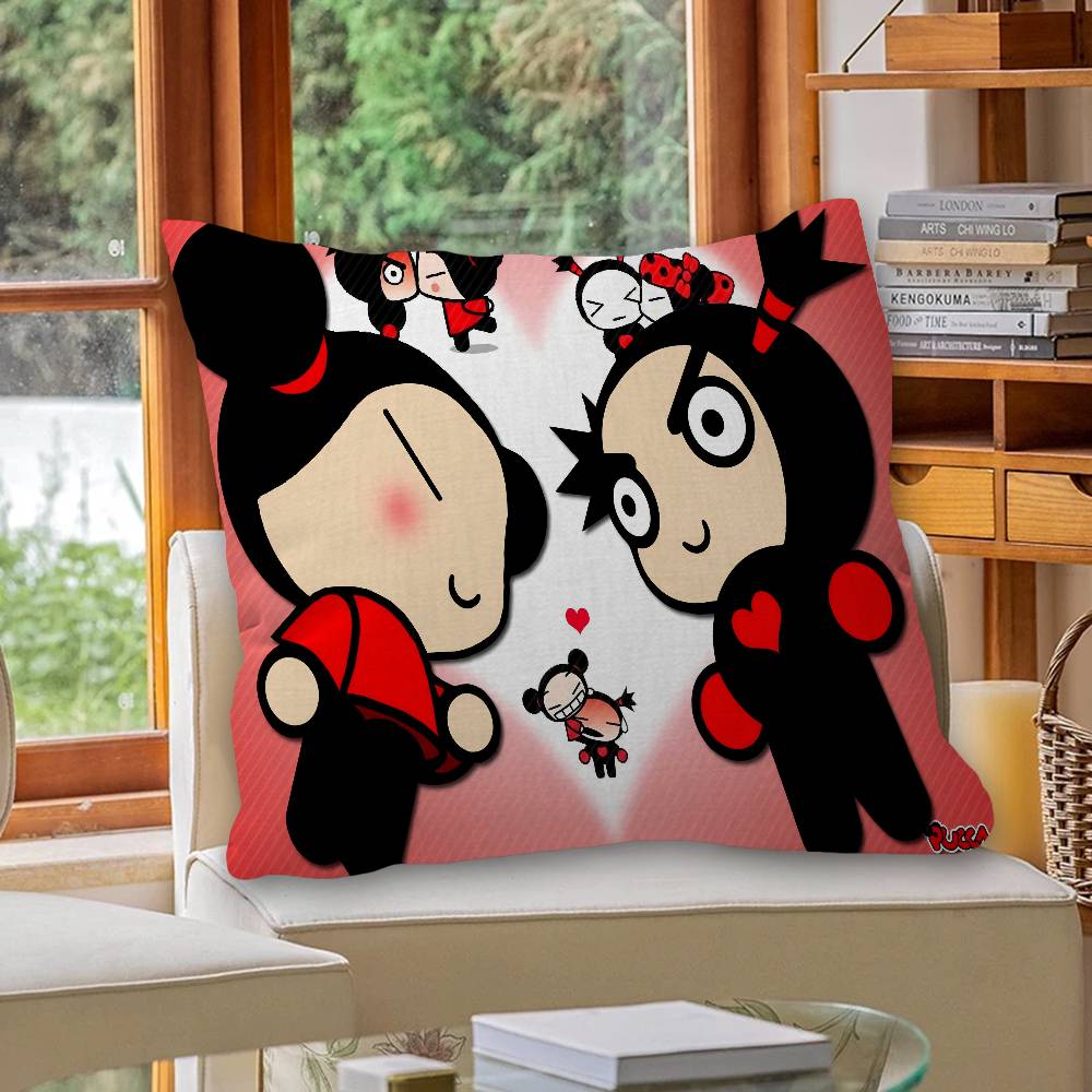 Mała poszewka na poduszkę P-Pucca z kreskówką Poszewka na poduszkę Tapicerka Sofa Poduszka dekoracyjna do domu Poszewka na poduszkę