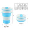12 Oz Collapsible Silicone Cups with Lid 350ml 500ml Portable Reusable Travel Coffee Mug for Camping Hiking Outdoor