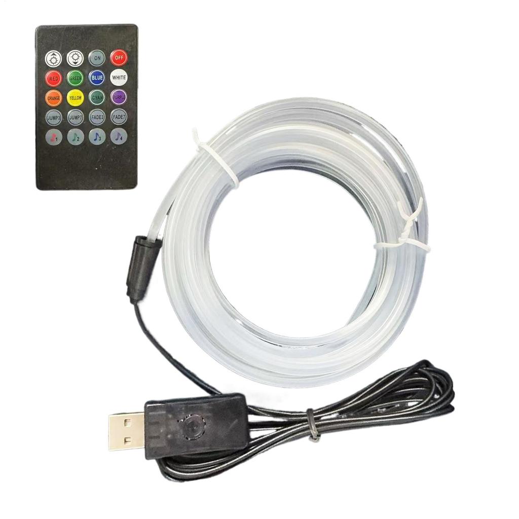 Car Interior Ambient Lighting USB Voice-controlled LED Ambient Lights Strip RGB Auto Interior Lamp Strip For Auto Interior deco
