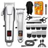 Cordless Electric Hair Clippers for Men,Professional Barber Clippers and Trimmers Set for Hair Cutting Kit with LED Display