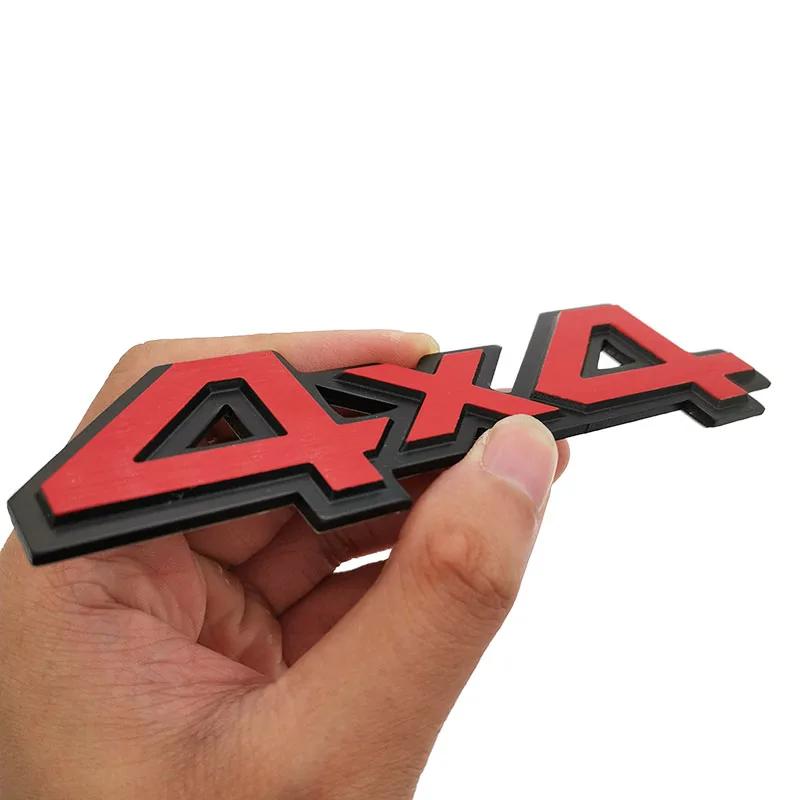 1Pc Aluminum Sticker On Chrome 4WD 4X4 Fender Car Decal Emblem Trim Badge Logo 3D Metal Sticker For Truck Auto Styling