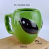 Ceramic 3D Special-shaped Mug ET Mug Creative Cartoon Green Alien Mug Cute Water Cup