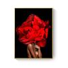 HAOCHU Posters and Prints Flowers Feather Sexy Women Character Canvas Painting  Wall Pictures For Living Room Home Decoration