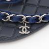 Chanel COCO Mark Strandsandale G30880 Kette Schwarz / marineblau Gummi/Leder Damen Gebraucht