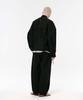 Kodeumopeu Balloon Fit Linen Texture Pants Black