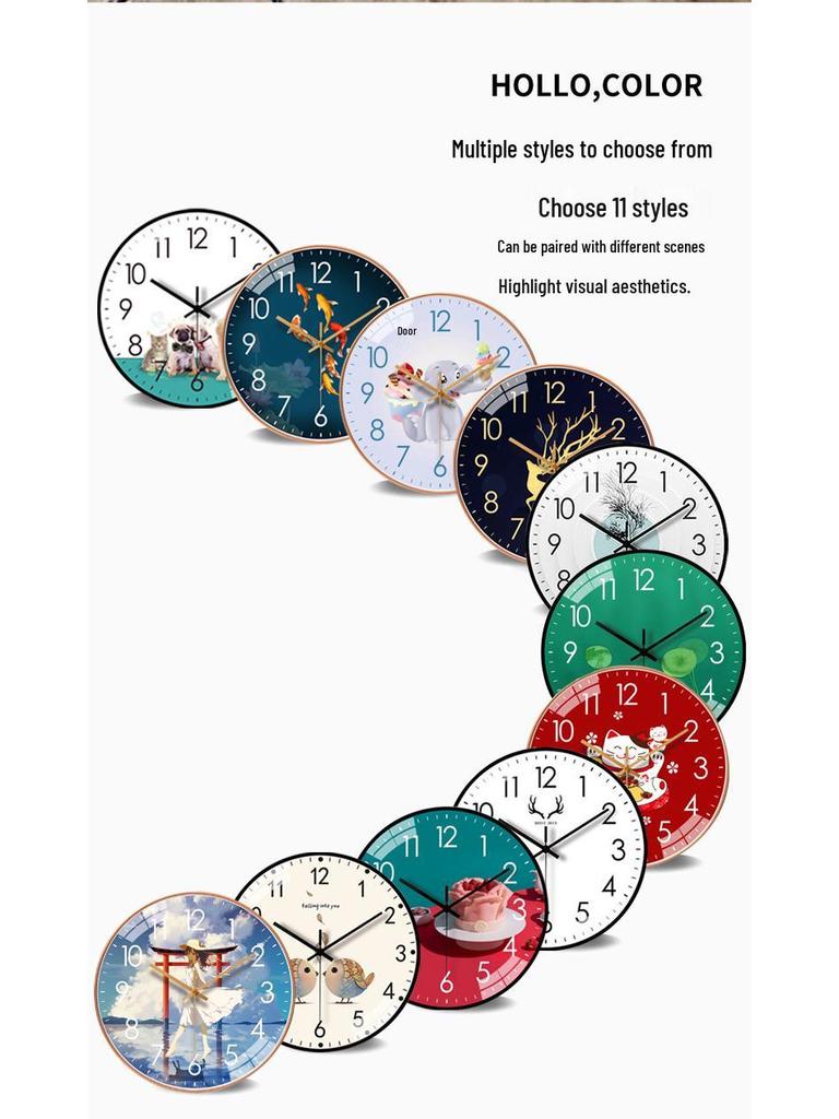 10" Pet Family Wall Clock - Stylish Silent Quartz Design