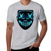 The Purge Mask T-Shirt Street Wear Customizeds Black T Shirts for Men